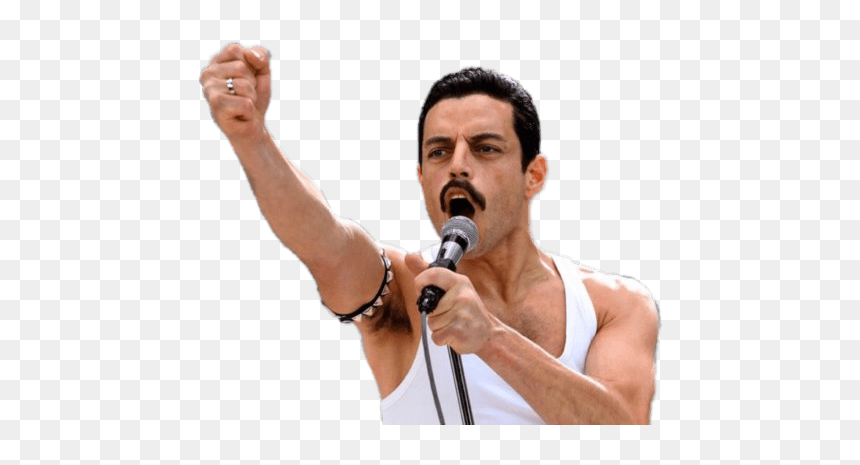 Rami Malek As Freddie Mercury Clip Arts - Freddie Mercury No Background, HD Png Download - singing images png