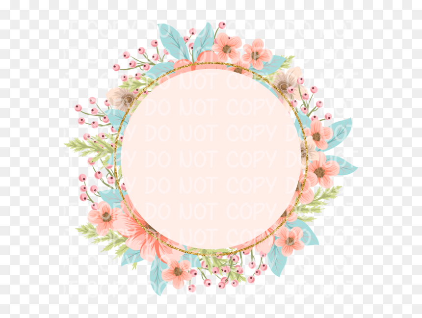 Floral Design, HD Png Download - monogram frame png
