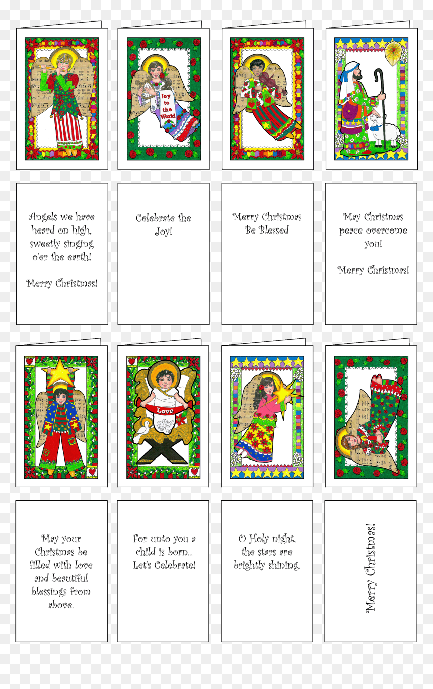 Boho Angels Christmas Cards Product Gscc004, HD Png Download - christmas cards png