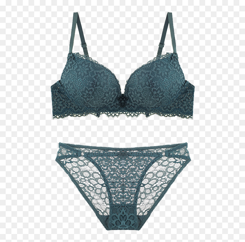 Kvoz No Steel Ring Bra Set Gathered Seamless Lace Sexy - Png Bra Set, Transparent Png - seamless lace png