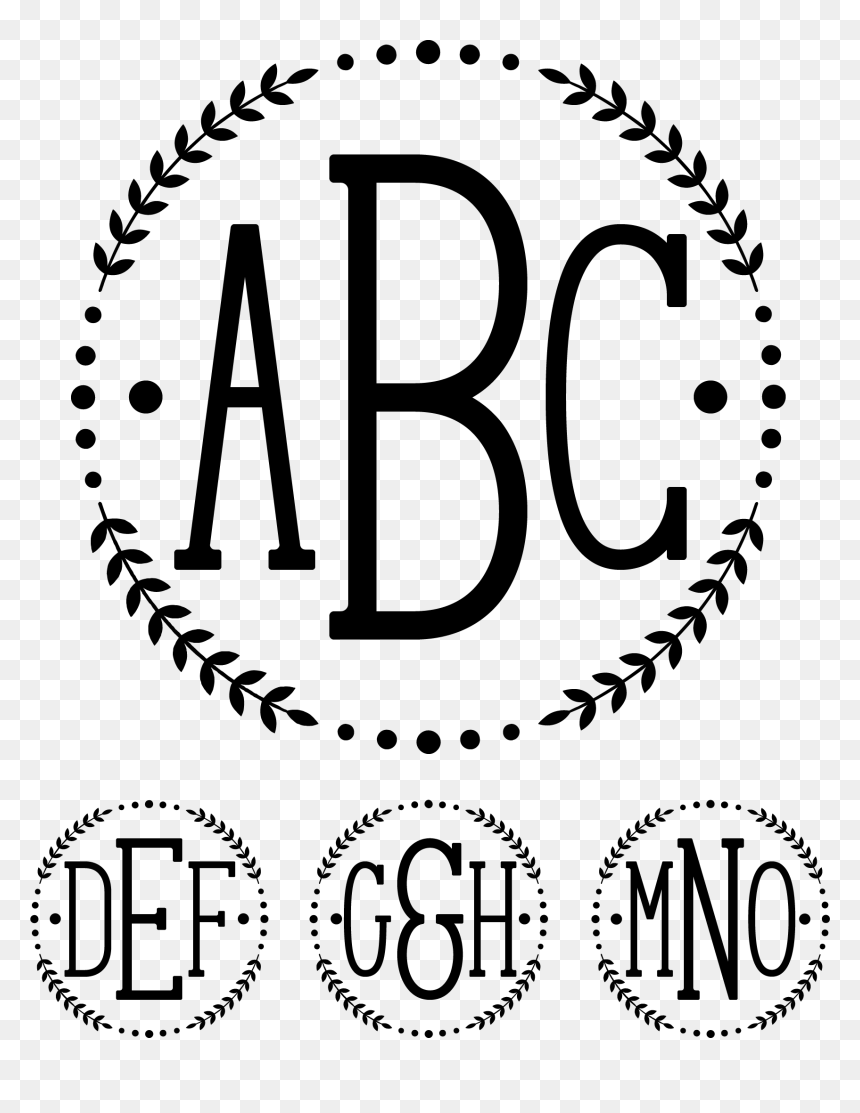 Circle, HD Png Download - monogram frame png