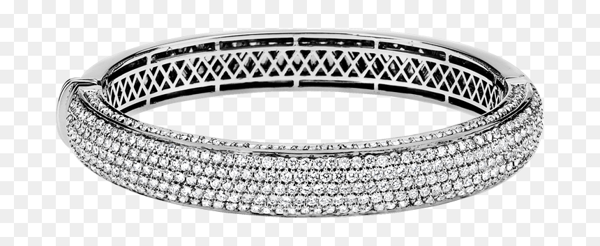 Pave Diamond Bracelet, HD Png Download - diamond bangles png