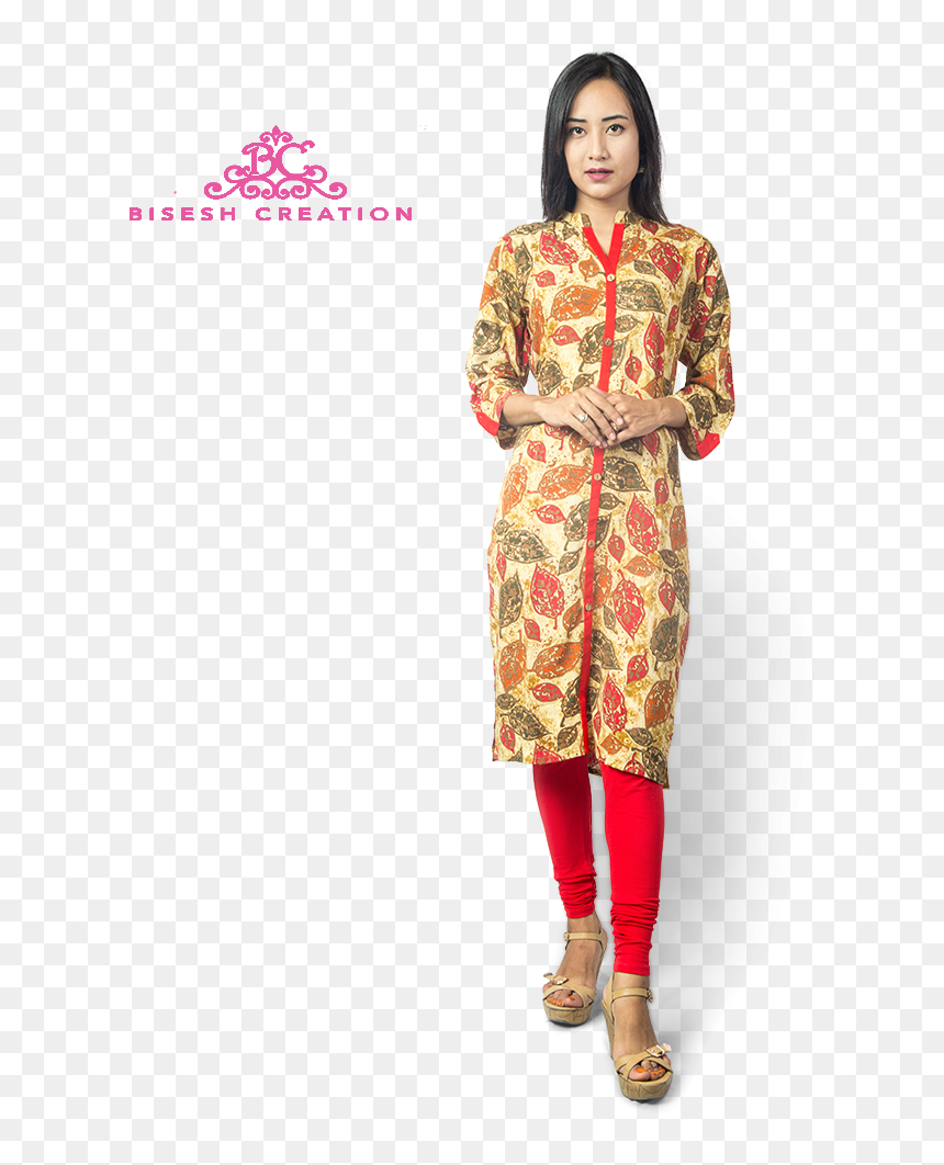 Middle Cut Kurti, HD Png Download - ladies kurti png