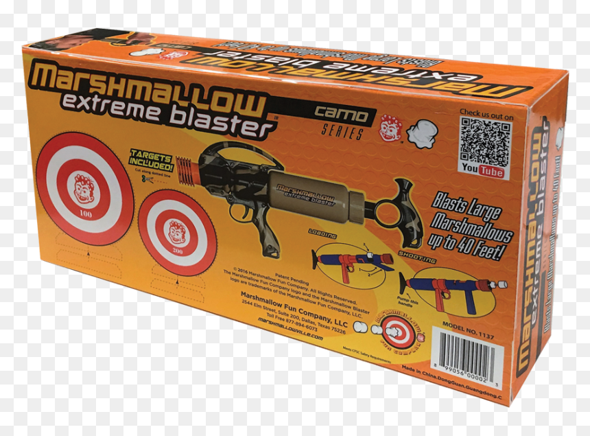 Marshmallow Extreme Blaster Camo, HD Png Download - gun blast png
