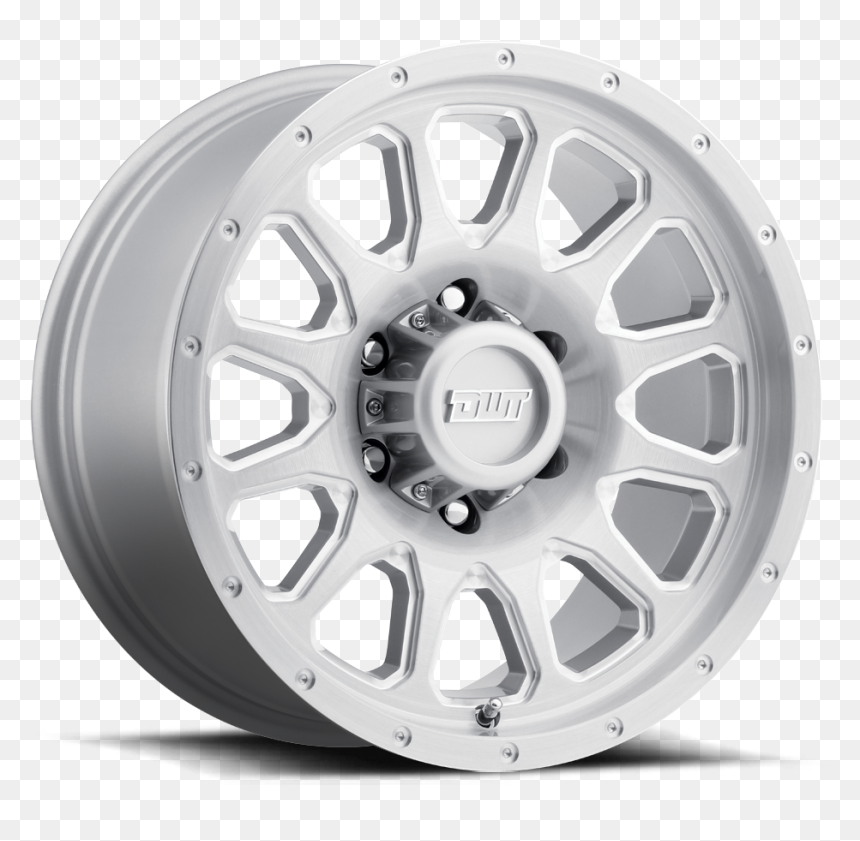 Dwt Elarco 6lug Silver Brushed Milling Bevels Wheel - Allu Corvette Rally Wheels, HD Png Download - two wheeler tyres png