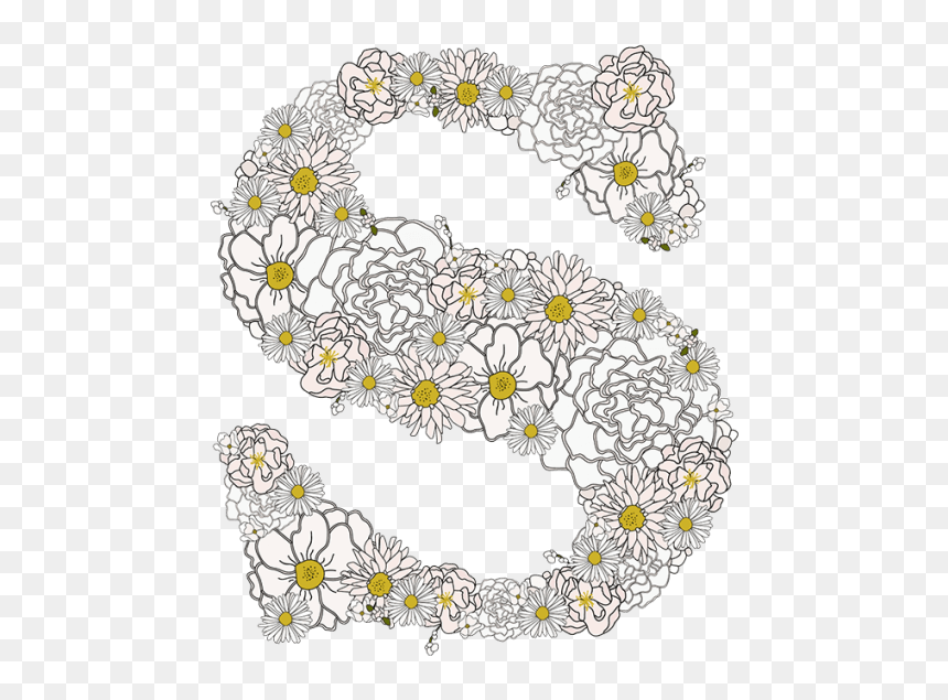 Camomile Foral Flower Font - Font, HD Png Download - smell png