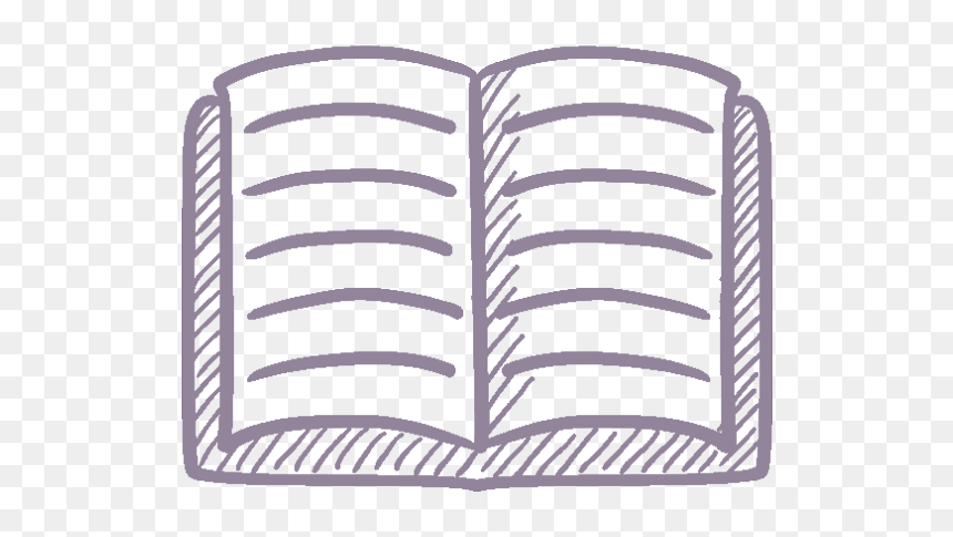 Open Book Icon Purple - Png Sketch Of Book, Transparent Png - book icon png
