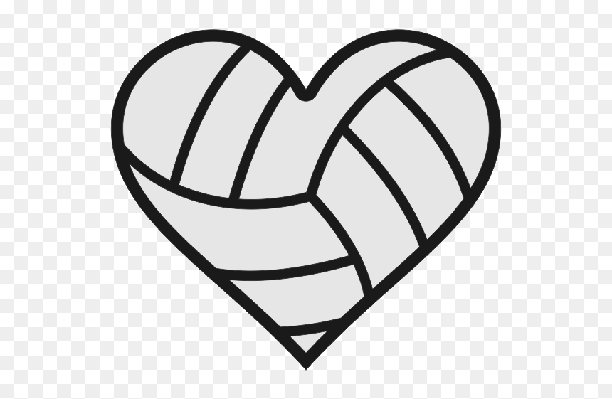 Volleyball In A Heart, HD Png Download - heart clipart png