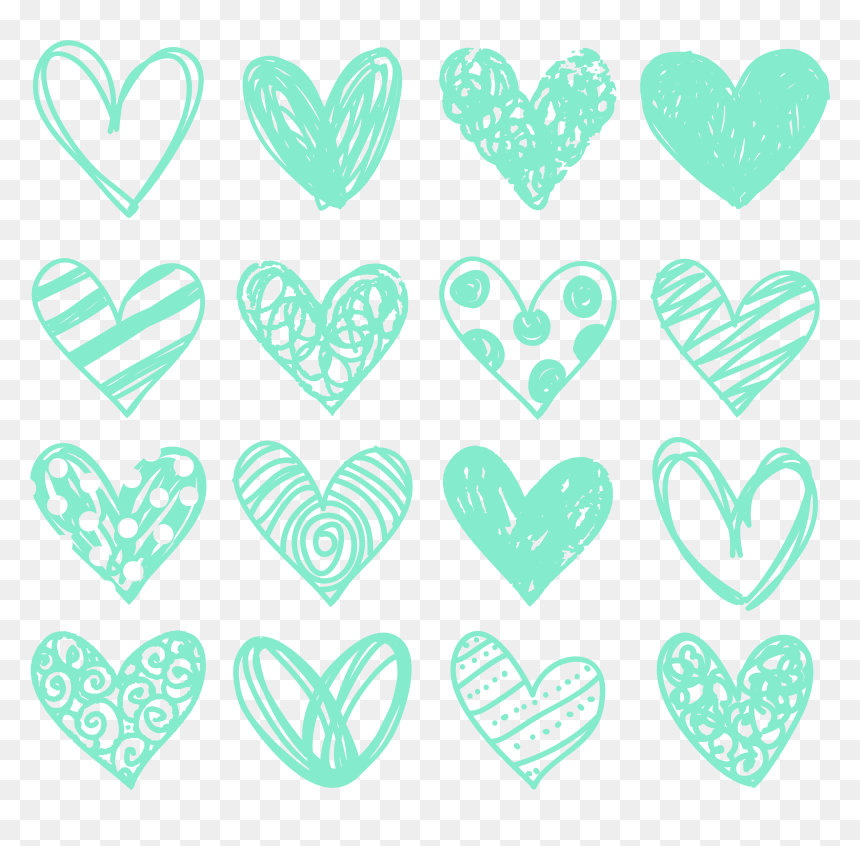 Black And White Hearts Clipart, HD Png Download - heart clipart png