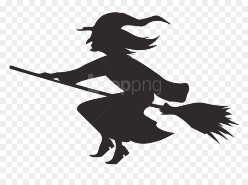 Silhouette Of A Horse Rearing, HD Png Download - witch png
