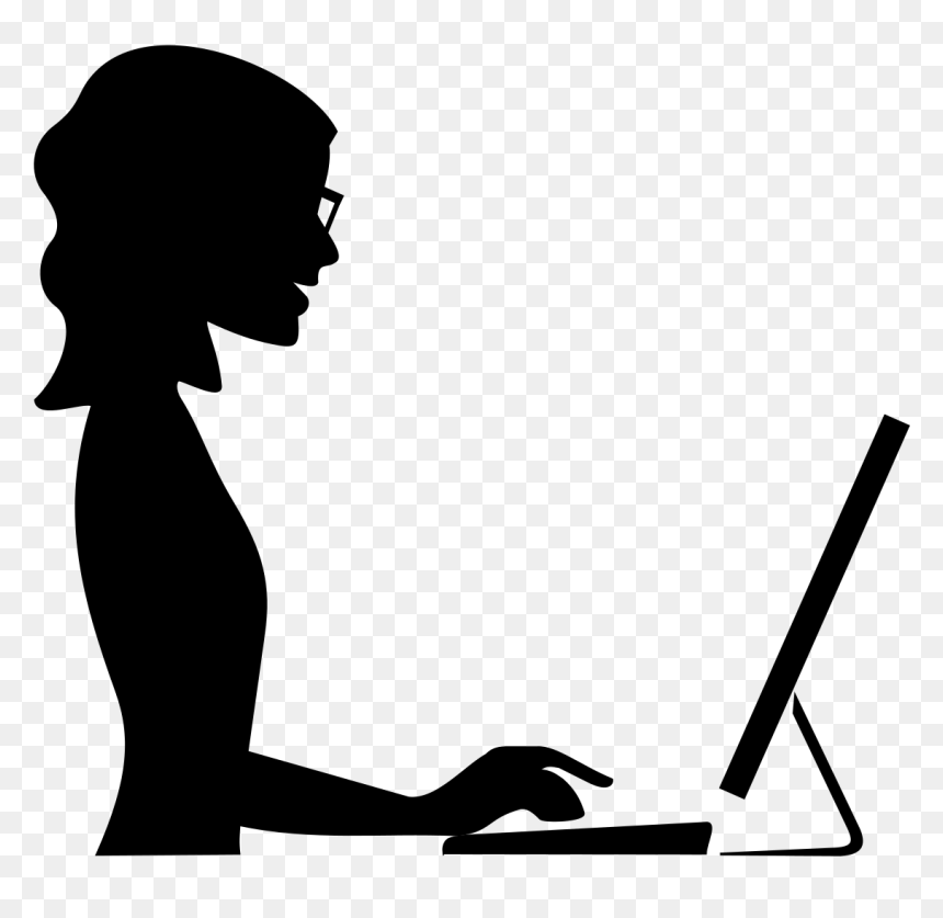Woman Work Clipart, HD Png Download - woman silhouette png