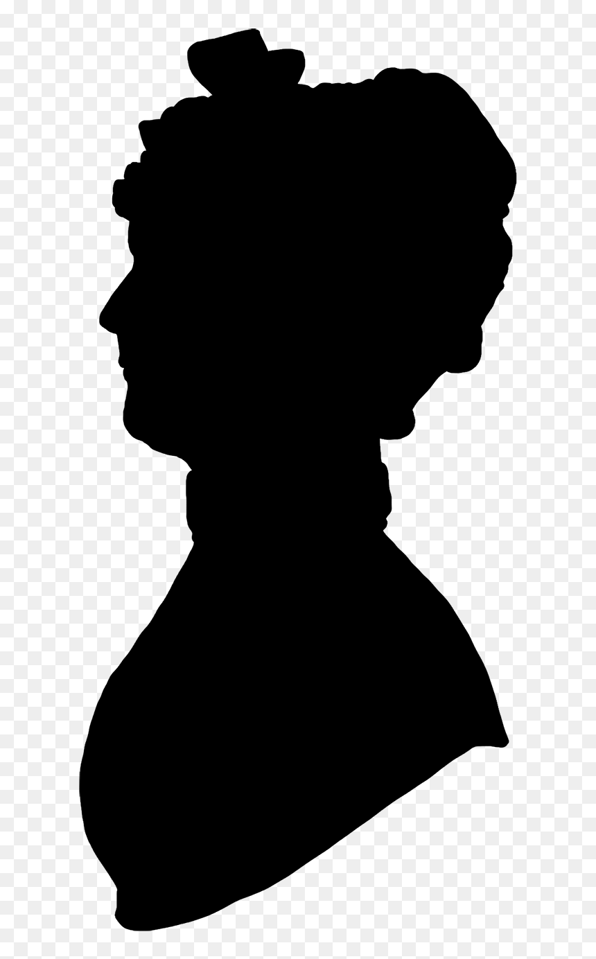 Victorian Lady Silhouette Png, Transparent Png - woman silhouette png