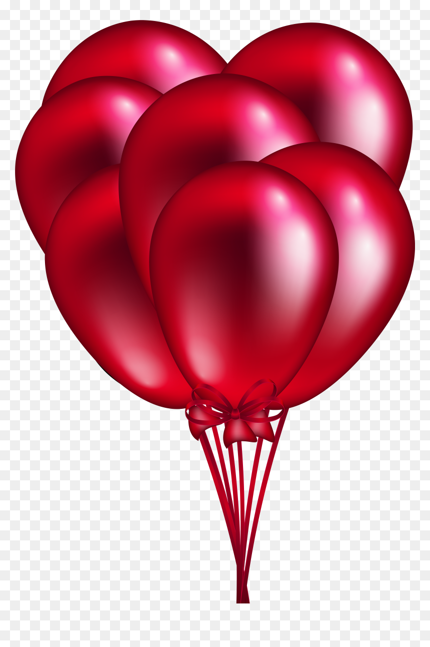 Transparent Background Pink Balloons Png, Png Download - heart clipart png