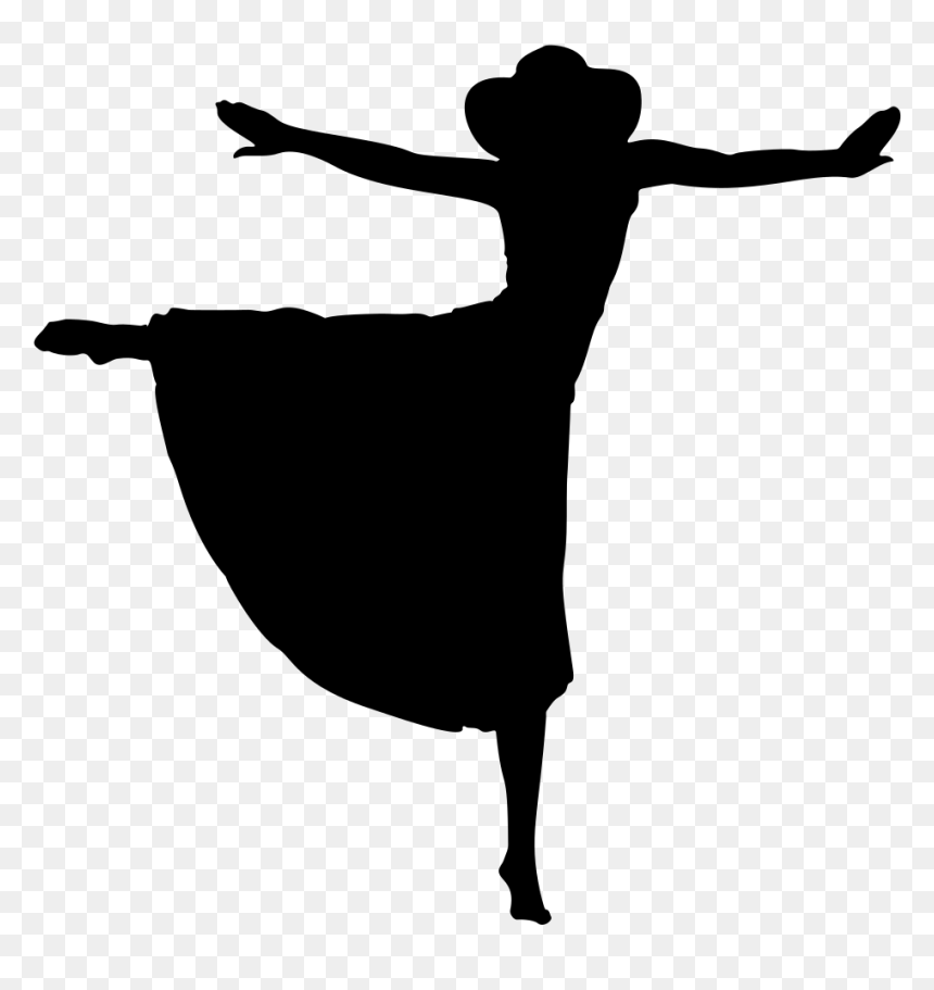 Dancing Woman Silhouette Clipart, HD Png Download - woman silhouette png