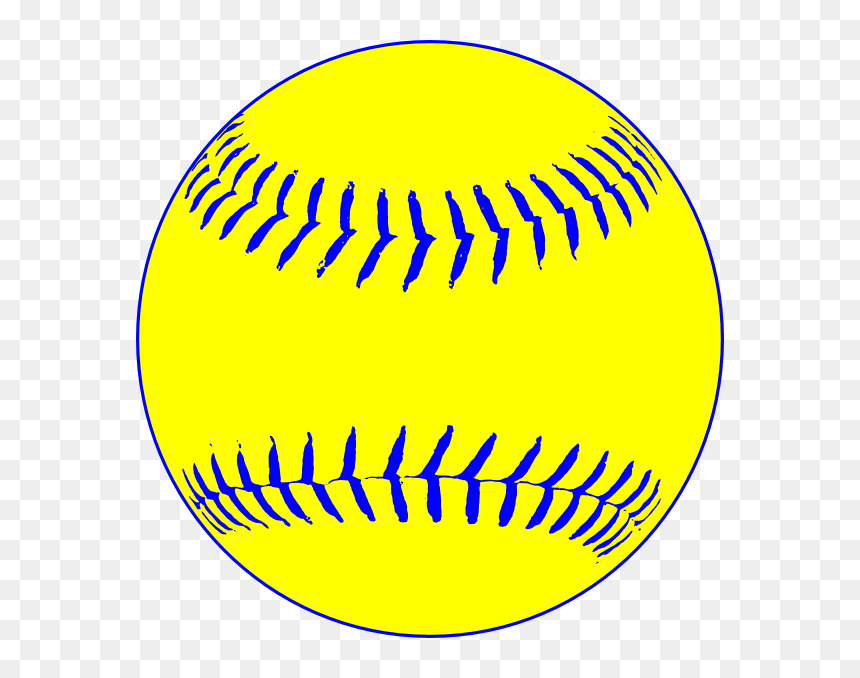 Blue Baseball Clip Art, HD Png Download - softball png