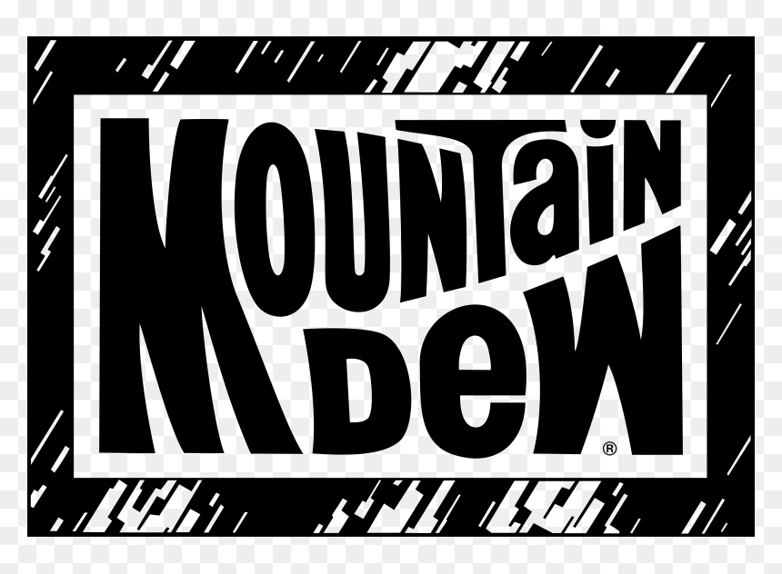 Mt Dew Black And White, HD Png Download - mountain dew png