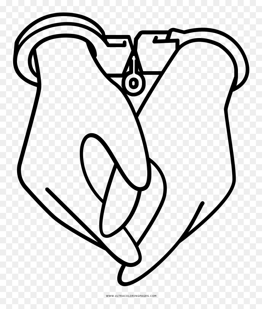 Line Art, HD Png Download - handcuffs png