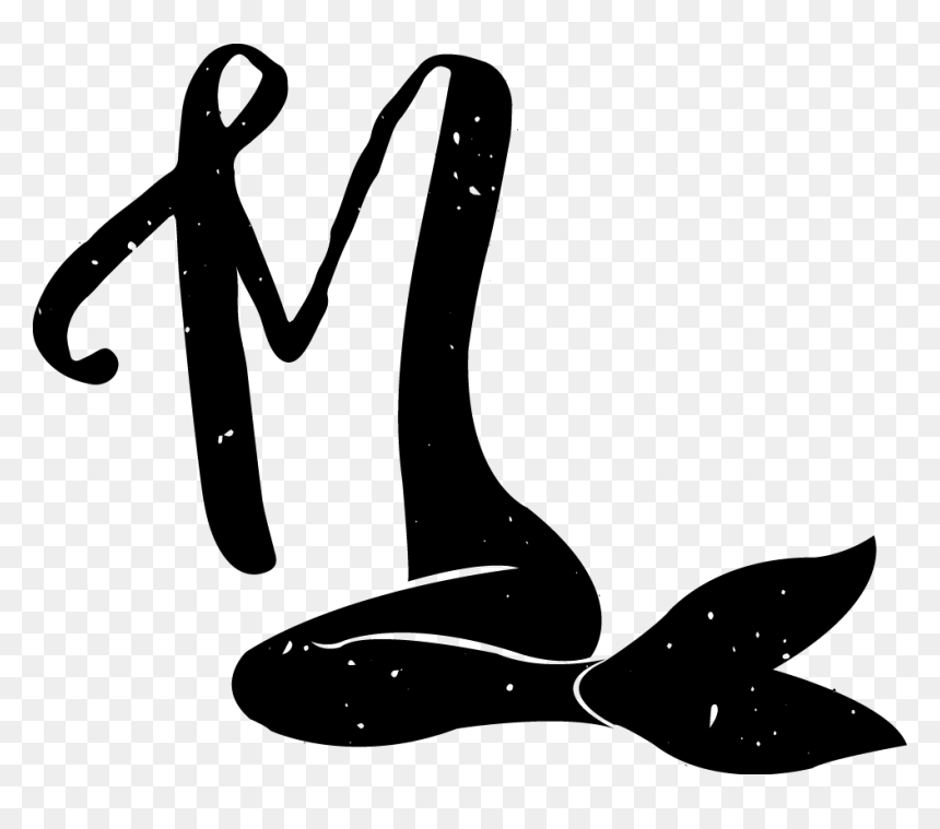 Mermaid Images Black And White, HD Png Download - mermaid tail png