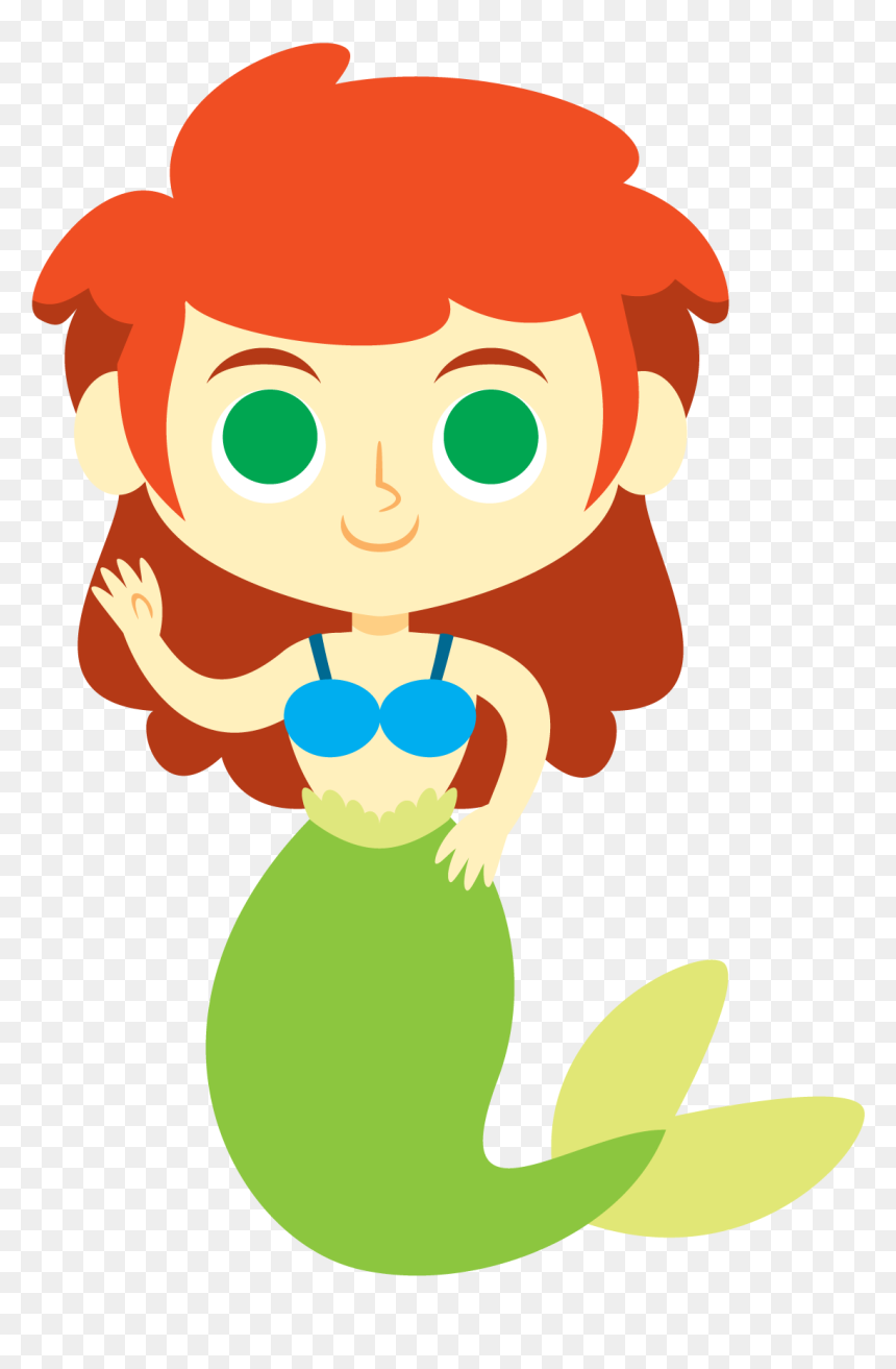 Mermaid Cartoon White, HD Png Download - mermaid tail png