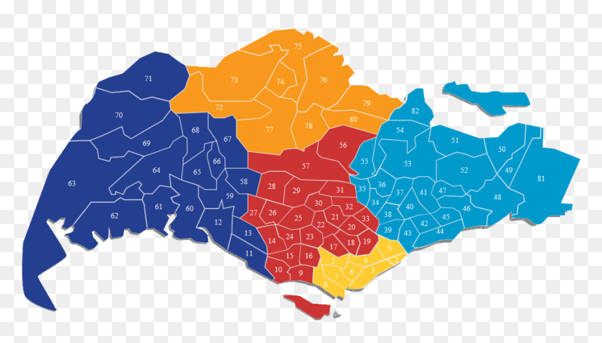 Singapore Postal Map, HD Png Download - mail png