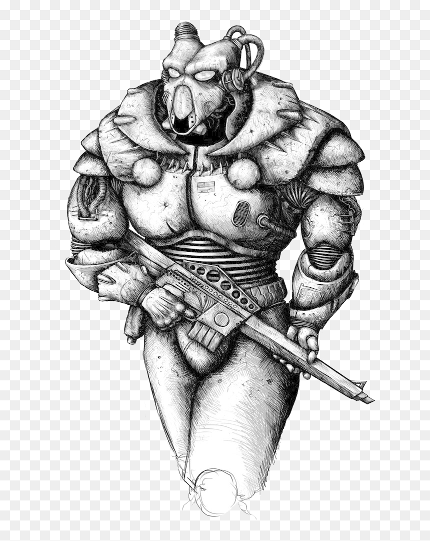 Fallout Enclave Black And White, HD Png Download - fallout png