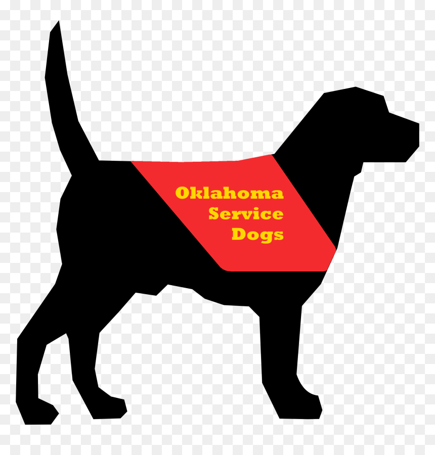 Oklahoma Service Dogs - Dog Silhouette, HD Png Download - service dog png