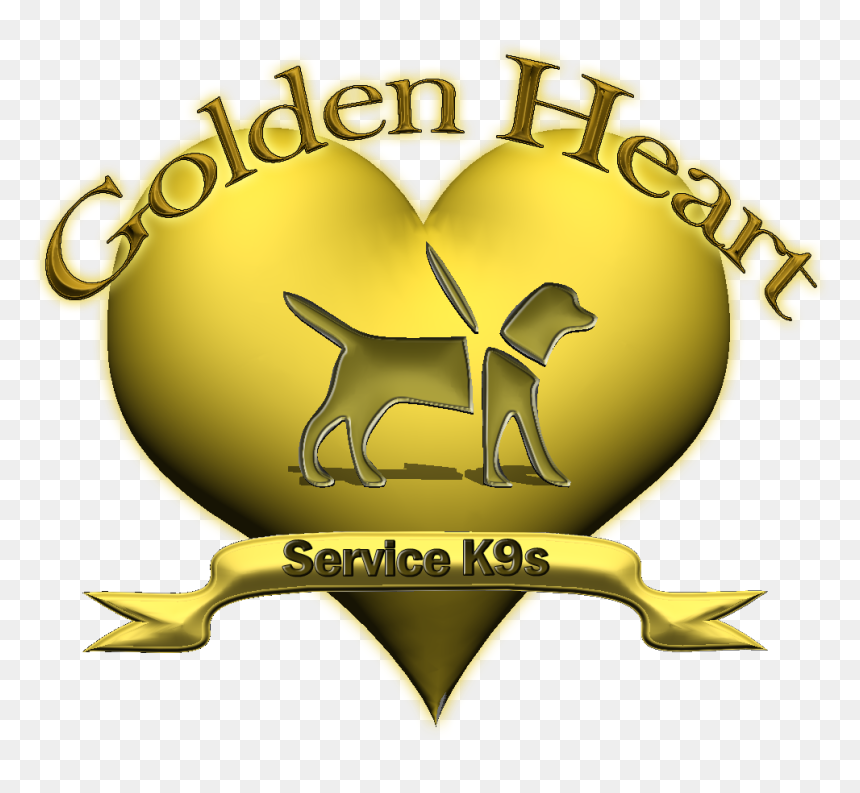 Golden Heart Service K9s Logo - Emblem, HD Png Download - service dog png
