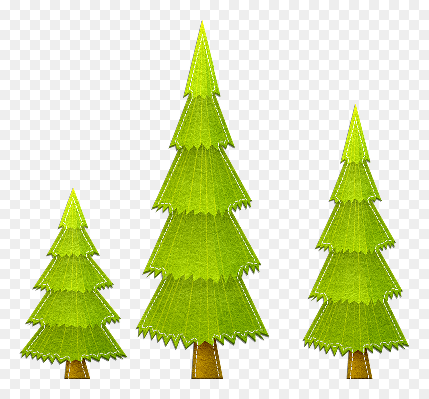 Árboles De Navidad De Fieltro, Pinos, Navidad, Pino - Christmas Tree, HD Png Download - pinos png