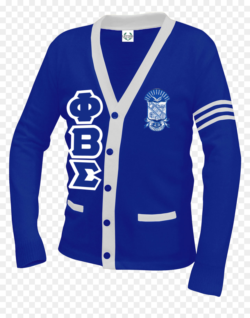Phi Beta Sigma Full Embroidered Cardigan Sweater - Iota Phi Theta Sweater, HD Png Download - phi beta sigma shield png