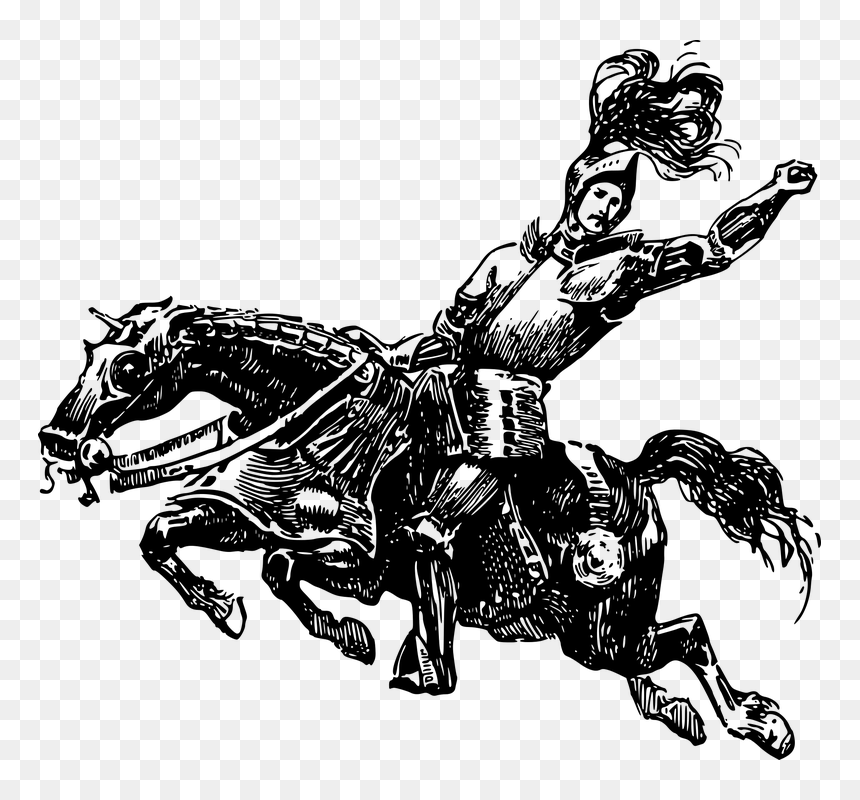 Knight On Horse Png Black And White - Fornicate Thyself T Shirt, Transparent Png - horse vector png