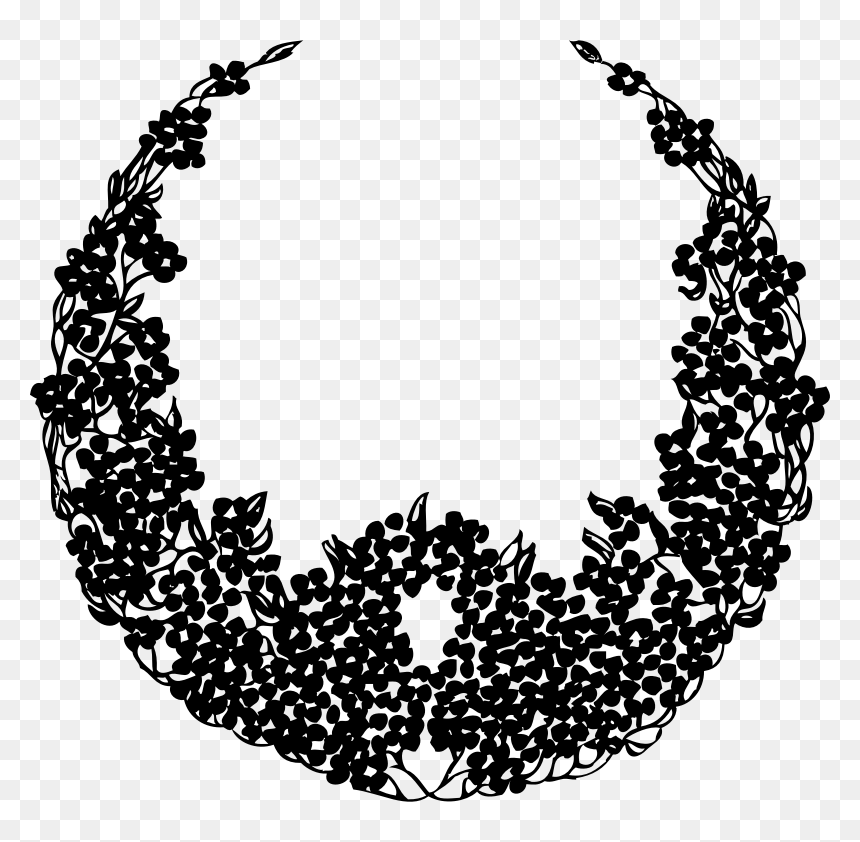 Wreath - Black Wreath Clipart With Transparent Background, HD Png Download - black wreath png