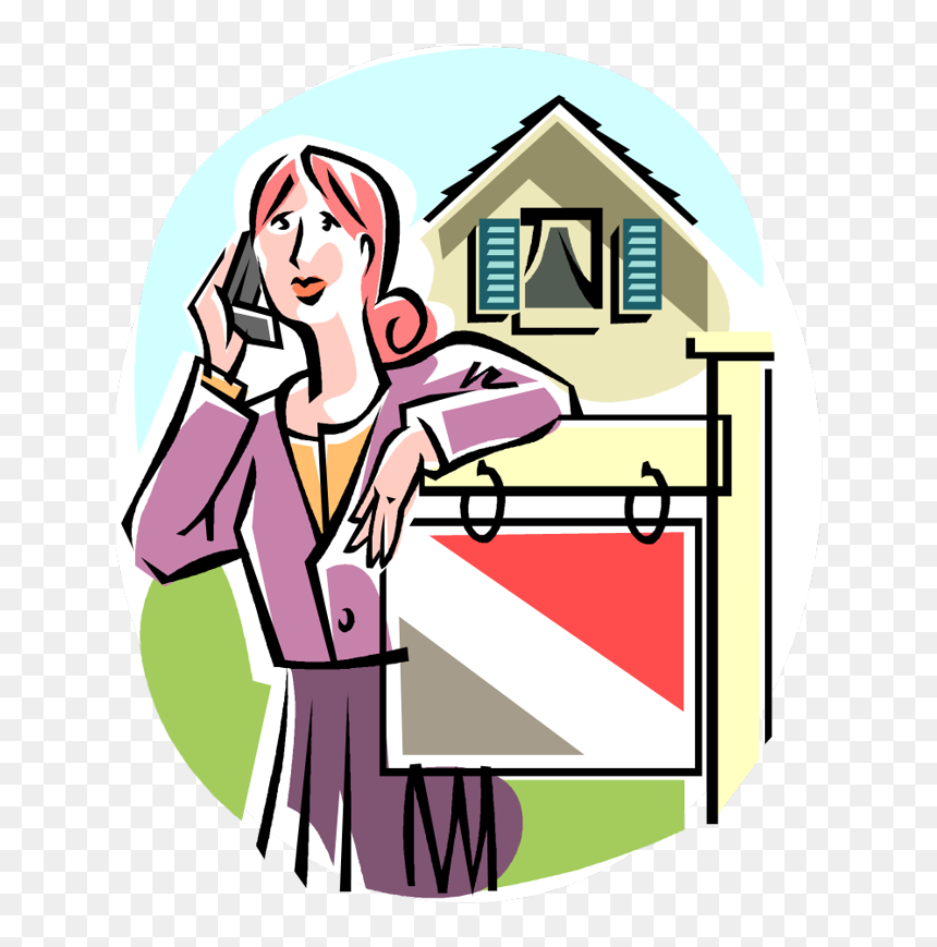 When Do You Put Up An Under Contract Sign - Realtor On Phone Clipart, HD Png Download - under contract png