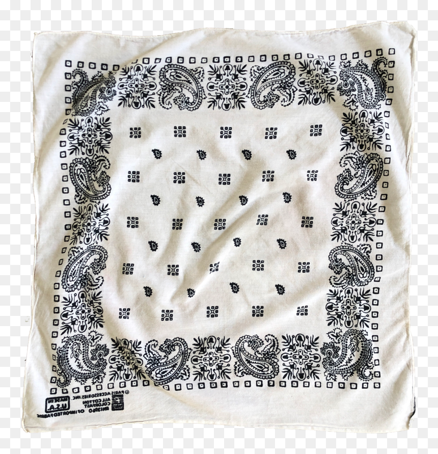Vintage Bandana White - Patchwork, HD Png Download - bandana pattern png
