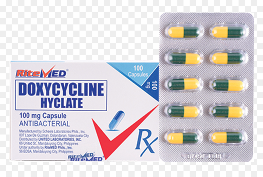 Doxycycline 100mg Capsules, HD Png Download - capsule png