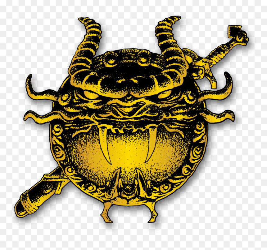 Dungeons And Dragons Cartoon Dragon Shield, HD Png Download - gold dragon png