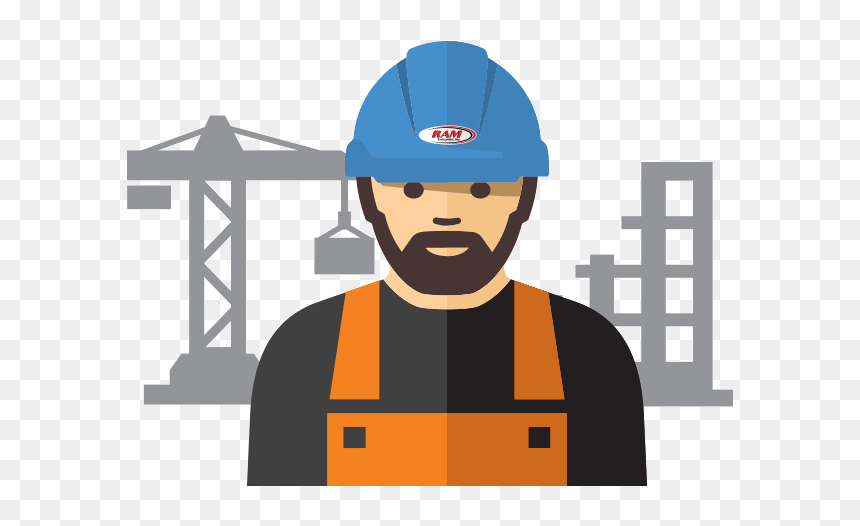 Ram Construction Worker - Construction Worker Icon Png, Transparent Png - worker icon png