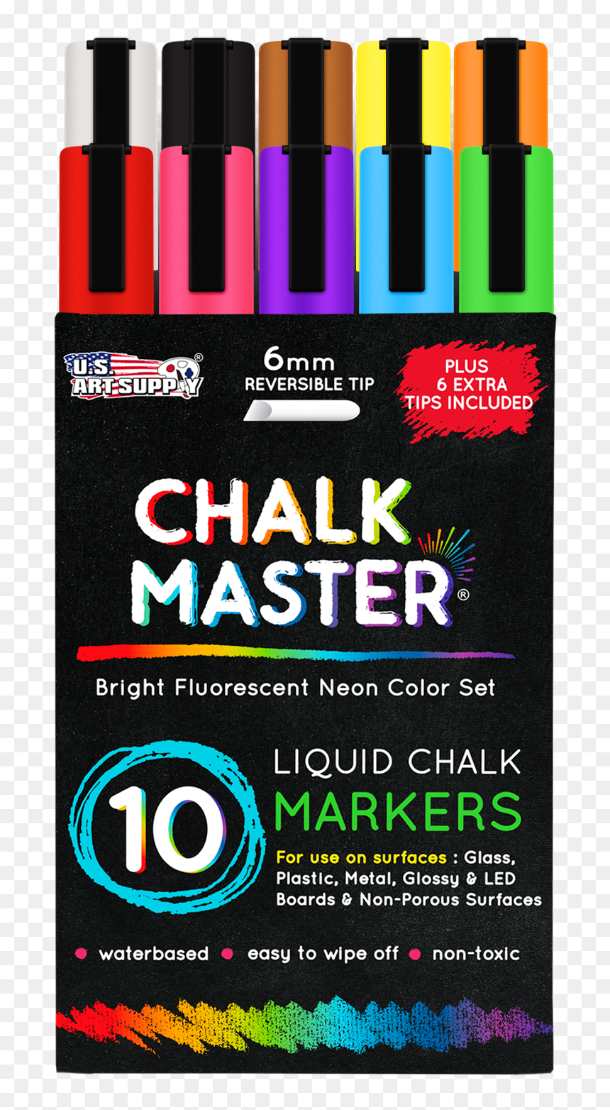 Liquid Chalk Pens Neon, HD Png Download - chalkboard art png