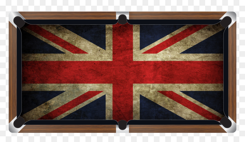 Union Jack Flag Custom Made Printed Pool Snooker Billiard - Rebel Flag Custom Pool Table Felt, HD Png Download - union jack png