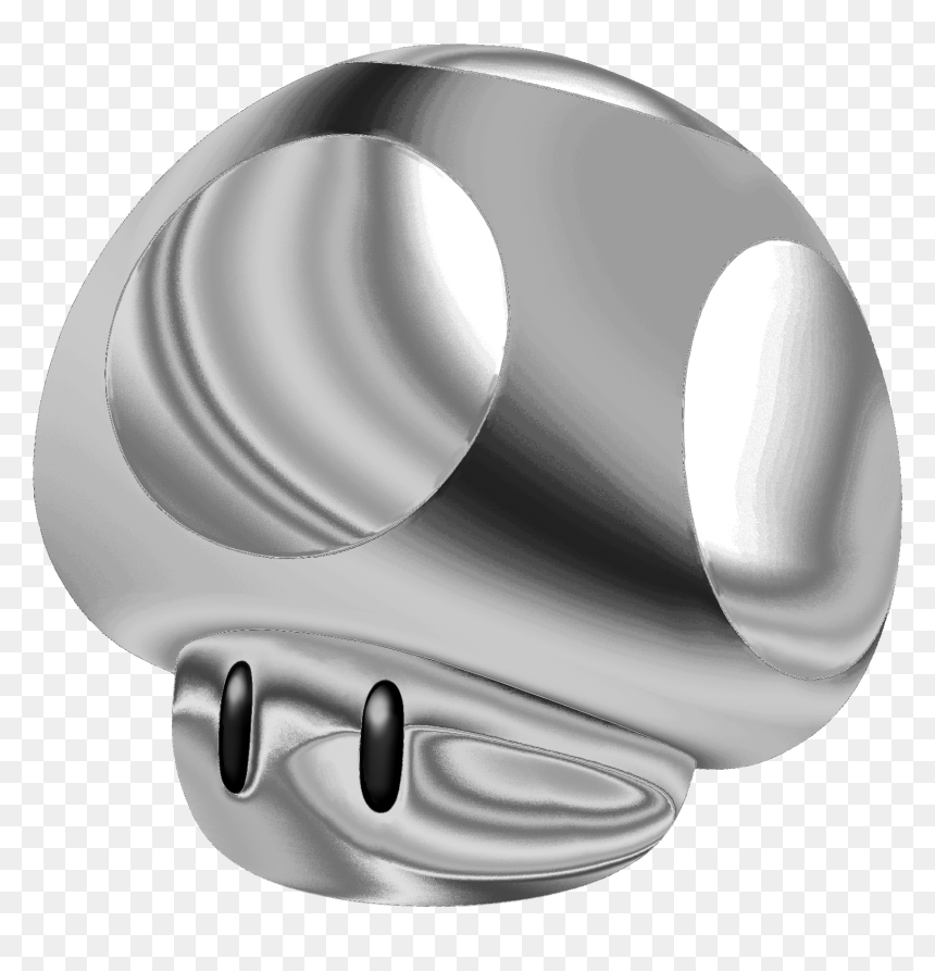 Super Mushroom Artwork - Super Mario Metal Mushroom, HD Png Download - super mario mushroom png