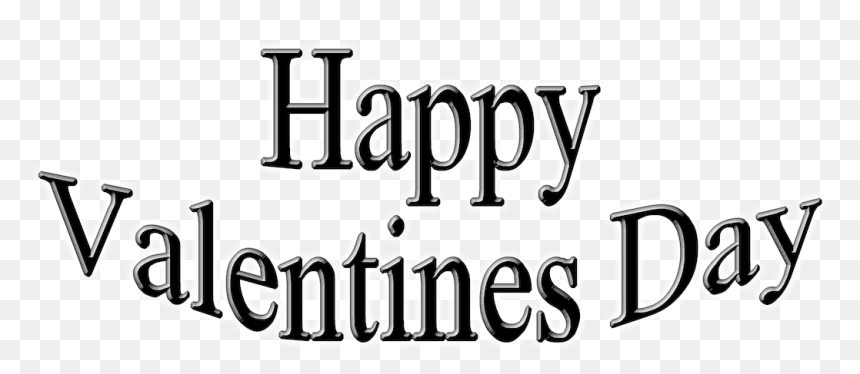 Happy Valentines Day Banner Black And White , Png Download - Thermal Industries, Transparent Png - happy valentines png