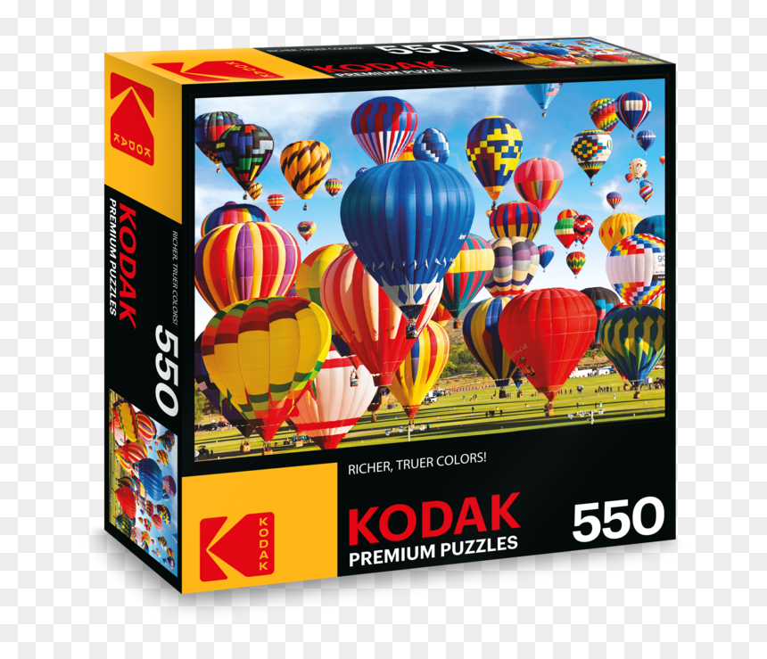 Kodak 550pc Puzzle Up Up And Away Hot Air Balloon Festival - Fiesta Balloon Puzzle, HD Png Download - up balloons png