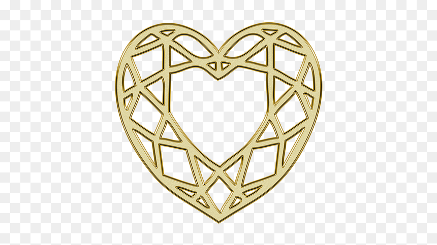 Heart, Golden, Gold, Ornament, Jewelry, Love - Icon Png Jewelry Designer, Transparent Png - pokemon symbol png