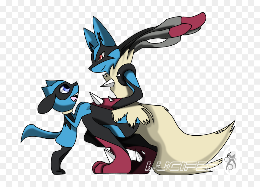 Nate And Mega Lucario - Mega Lucario, HD Png Download - mega lucario png