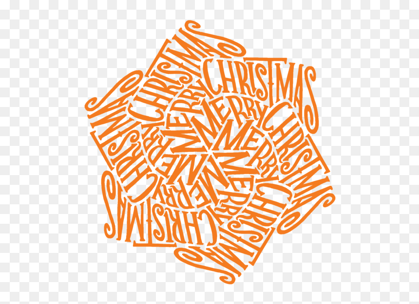 Orange Merry Christmas English - Illustration, HD Png Download - posters png