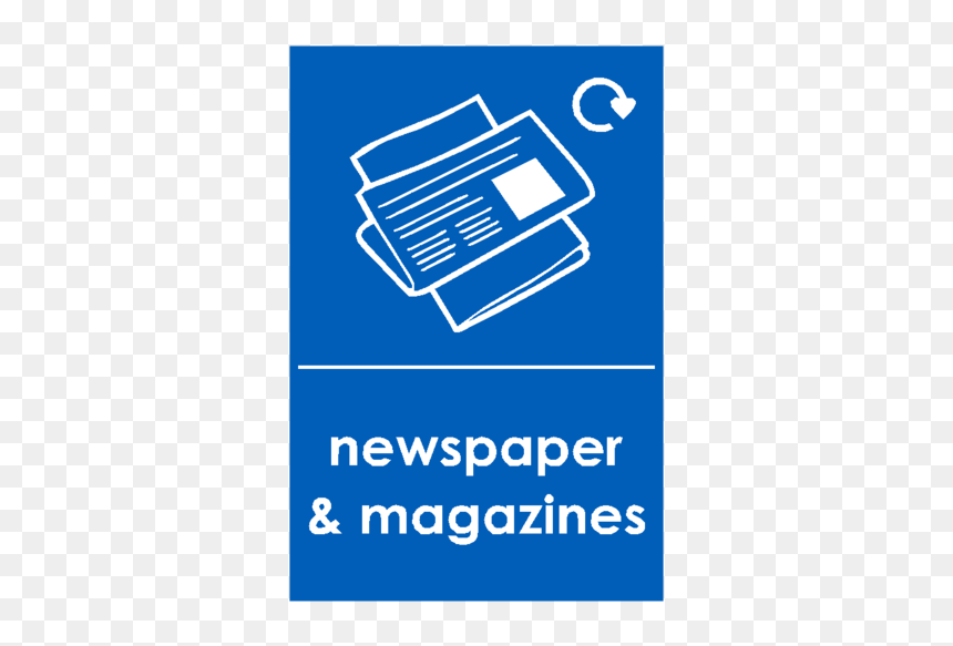 Newspaper And Magazines Waste Recycling Signs - Newspapers And Magazines Icon, HD Png Download - recycle sign png