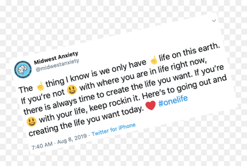 One Life - Display Device, HD Png Download - anxiety png