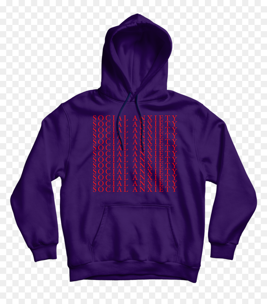 Social Anxiety Purple Hoodie - Hoodie Canadian Army, HD Png Download - anxiety png