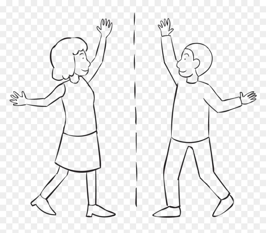 Two People Stretching With One Another As Part Of Mirror, HD Png Download - stretching png