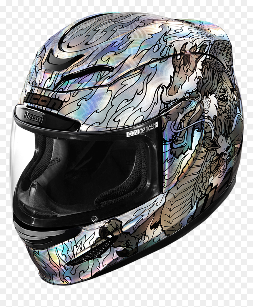 Icon Airmada Silver Legion Fullface Motorcycle Riding, HD Png Download - motorcycle icon png