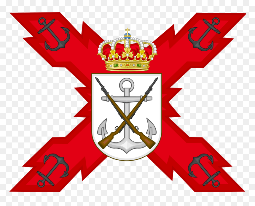 Coat Of Arms Of The Spanish Marine Corps General Command - Bandera Tercios De Flandes, HD Png Download - marines png